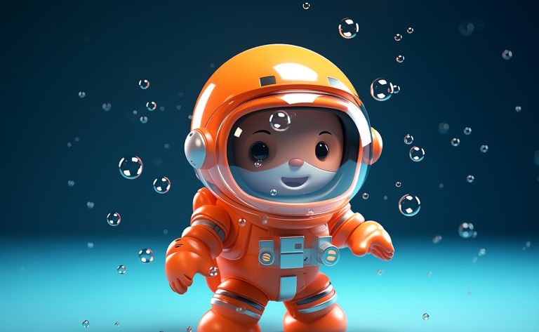 astronaut-diving-digital-art